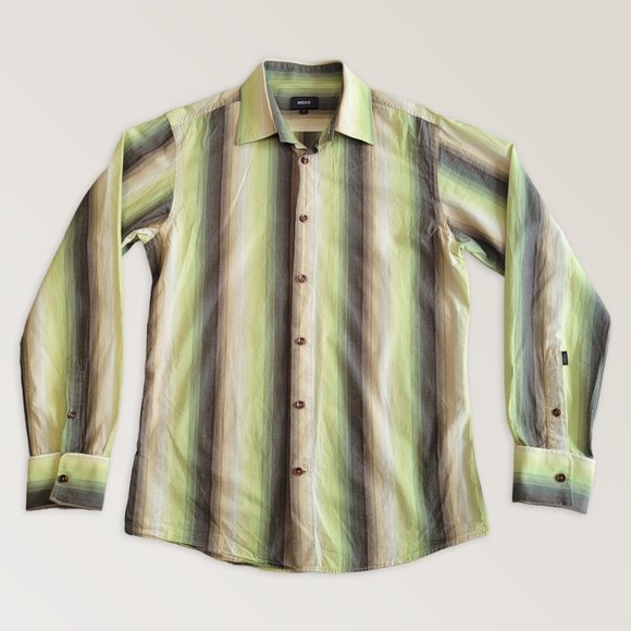 MEXX Stripped 100% Cotton Shirt, Collared Classic Long Sleeve Size S - Picture 1 of 9